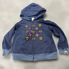 BAPE KIDS✴︎フード付きパーカー グレー　120センチ