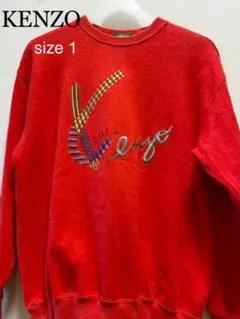 値下げ希少KENZO ゴルフ ビックロゴ 90' ヴィンテージ 刺繍 トレーナー