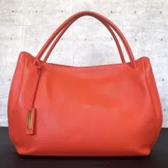 未使用級】MAURO GOVERNA レッド レザー 肩掛け トートバッグ - メルカリ