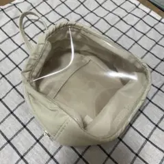 無印良品 ナイロンポーチ ベージュ