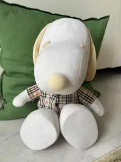 入手困難　スヌーピー ぬいぐるみ チェックシャツ　デッドストック　PEANUTS