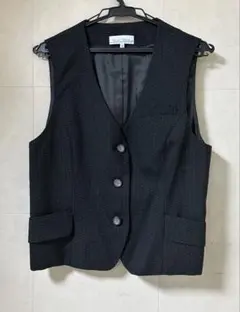 セレクトステージ ネイビー ドット事務服 ベスト15号 スカートXL