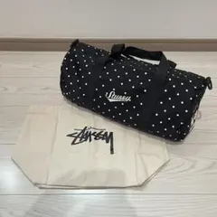 STUSSY バッグ2点 セット ドット柄 ドラムバッグ ロゴ キャンバストートのサムネイル