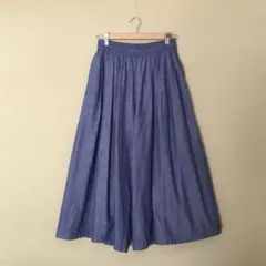 スタディオクリップ　ワイドパンツ　ゴムパンツ　コットンパンツ　青