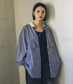 Niko and… ストライプ オーバーサイズシャツ 新品