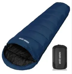 HAWKGEAR 寝袋 シュラフ マミー型 ネイビーのサムネイル