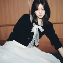 snidel【USAGI ONLINE限定】フリルネックニットワンピース BLK - メルカリ