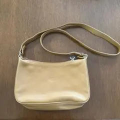 LONGCHAMP ロンシャン ル・フローネ レザーショルダーバッグキャメル美品のサムネイル