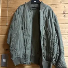 オリーブグリーン キルティングボンバージャケット