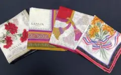 ランバン　ハンカチ　4枚 新品含む　新品シール付き3枚