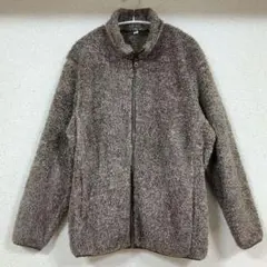 UNIQLO　ファーリー フリースフルジップジャケット ブラウン　Lサイズ
