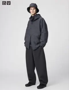 UNIQLO U ブラッシュドスウェットワイドパンツ ダークグレー L 25AW
