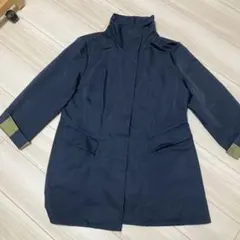 数回使用HAVE A NICE TRIP ネイビースプリングコートストライプ裏地