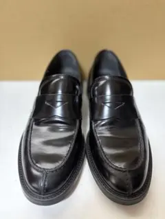 【美品】ONLY 黒 本革コインローファー ビジネス 革靴 25.0cmのサムネイル
