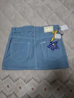 タグ付き 未使用 Lee ライトブルー コーデュロイ ミニスカート