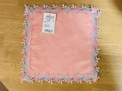 最終お値下げ【新品】近沢レース　ハンカチ（ローズヒップ）ピーチ
