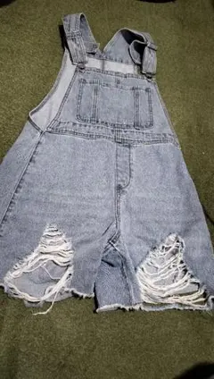 デニムダメージオーバーオール М