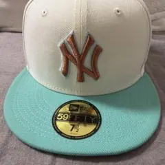 ヤンキース キャップ 7 1/2 59.6cm ホワイト×ミント