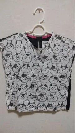 【美品】NEEDLE WORK SOON 猫柄Tシャツ 100のサムネイル
