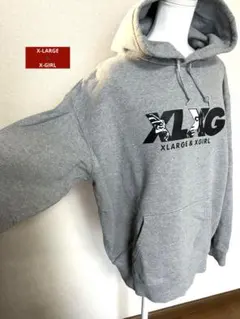 X-LARGE × X-GIRL スウェット　パーカー グレー　L