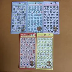 ★ボンボンドロップシールmini サンリオ 5種セット キティ はぴたんぶい 他