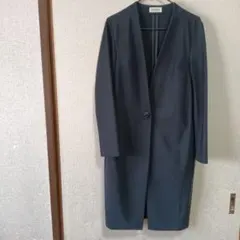 plst ネイビー ノーカラージャケット 1つボタン 濃紺　ネイビー