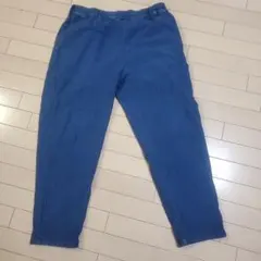 ☆Right-on☆ イージー パンツ　XL 裏起毛　青　ズボン　無地