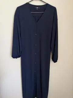 UNIQLO ネイビー L シャツワンピース