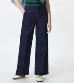 2枚セットユニクロワイドトラウザージーンズ&タックワイドパンツXLサイズ