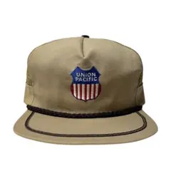 UNION PACIFIC キャップ ベージュ アメリカ製 USA製 古着 帽子