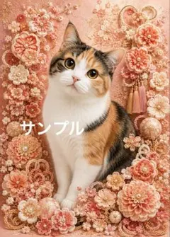 一作限り】つまみ細工に包まれる黒猫 黒猫L641 - メルカリ