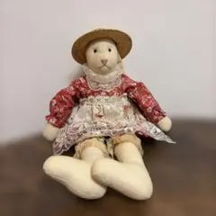 カントリードール うさぎ ぬいぐるみ 花柄ドレス