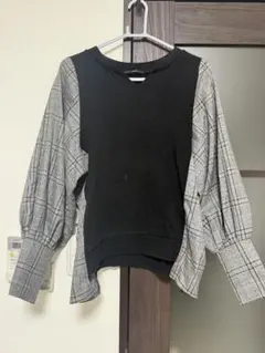 EMODA 切り替えチェック柄シャツカットソー