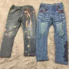 キッズ子ども女の子ベビーボトムスロングパンツレギンス2点セット９５センチ