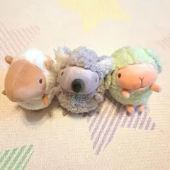 シナダ　動物 アニマル　ぬいぐるみ マスコット セット　羊　コアラ　ハリネズミ シナダ動物 アニマルぬいぐるみマスコット セット 羊 コアラ - メルカリ