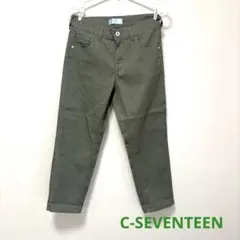 C-SEVENTEEN カーキ カジュアルパンツ レディース
