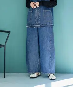 studio CLIP バギーバレルデニムパンツ　タグ付き新品未使用のサムネイル