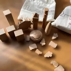 無印良品 CITY IN THE BAG ロンドン2つ　積み木オブジェ