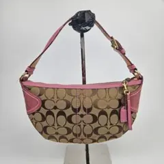 コーチ 6094 アクセサリーポーチ キャンバス レザー レッド