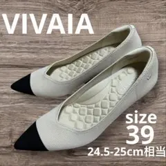 VIVAIA ビバイア　ハイヒール　ポインテッドトゥ 39 バイカラー