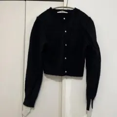 FURFUR ビーズ付き 黒 長袖 カーディガン