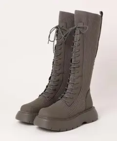 レースアップ ロングブーツ 23.5cm