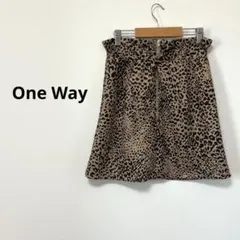 One Way ワンウェイ レオパードミニスカート豹 柄 フロントジップMのサムネイル