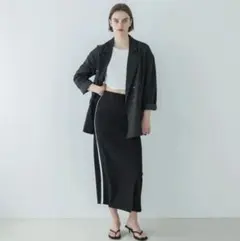 サイドライン ロングスカート