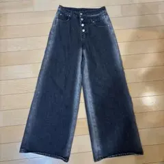chuu ワイドデニムパンツ ブラックのサムネイル