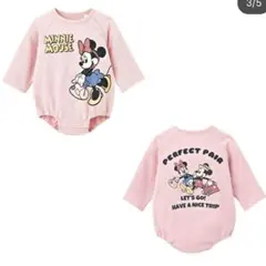 しまむらlittcリトシーディズニーミニーロンパース長袖70-80サイズピンク