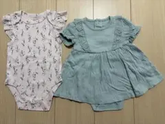 新品未使用ベビー服 2点セット ロンパース ワンピース