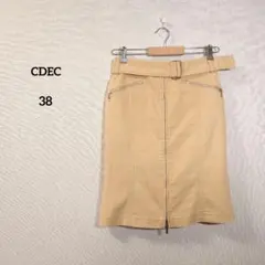 クードシャンス　スカート　ひざ丈スカート　タイト　ベージュ　レディース