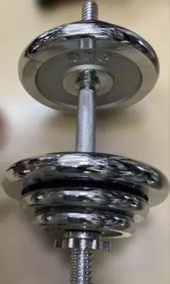 引き取りクロームダンベル16kg2個セット 引き取りクロームダンベル16kg2個セット（発送希望の方は着払い可能