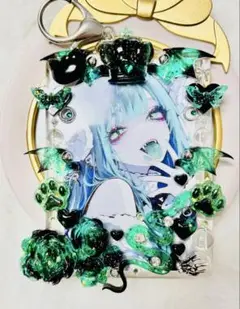トレカキーホルダー トレカデコ 緑の悪魔と薔薇